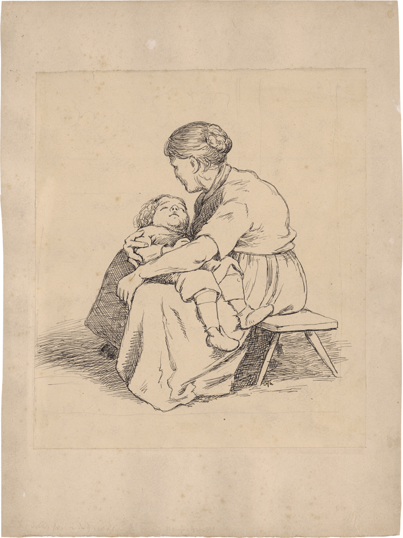 Lot 6680, Auction 127, Thoma, Hans, Mutter mit schlafendem Jungen