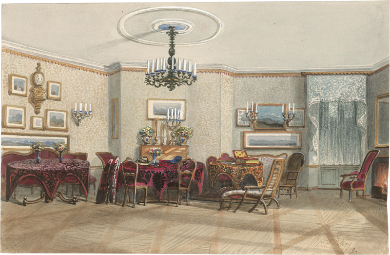 Lot 6694, Auction 127, Peters, Pieter Francis, Salon der Zarin Alexandra Fjodorowna im Hotel Belvedere in Interlaken