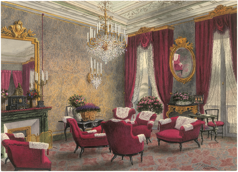 Lot 6697, Auction 127, Contini, Joseph, Salon der Großfürstin Olga Nikolajewna in der Villa Boutau in Nizza