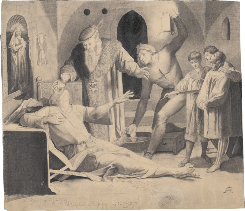 Lot 6710, Auction 127, Schneider, Sascha, Luther wird ohnmächtig