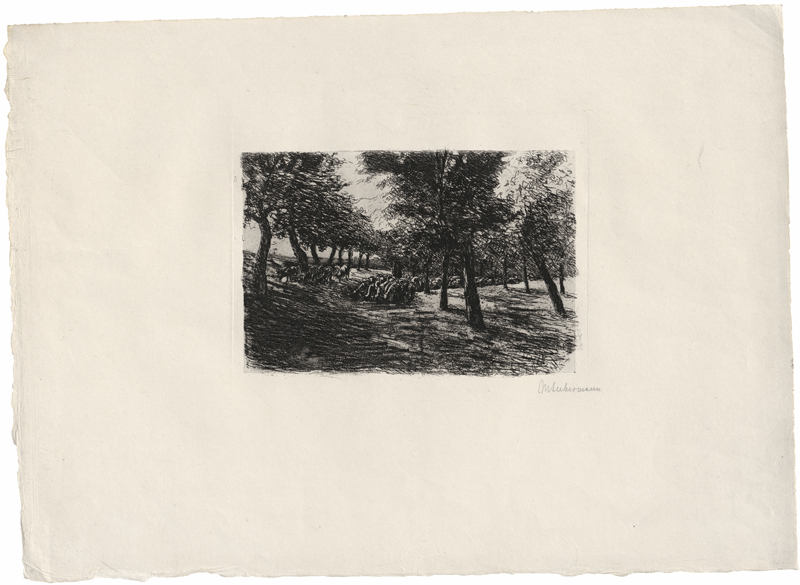 Lot 8065, Auction 127, Liebermann, Max, Schafherde unter Bäumen