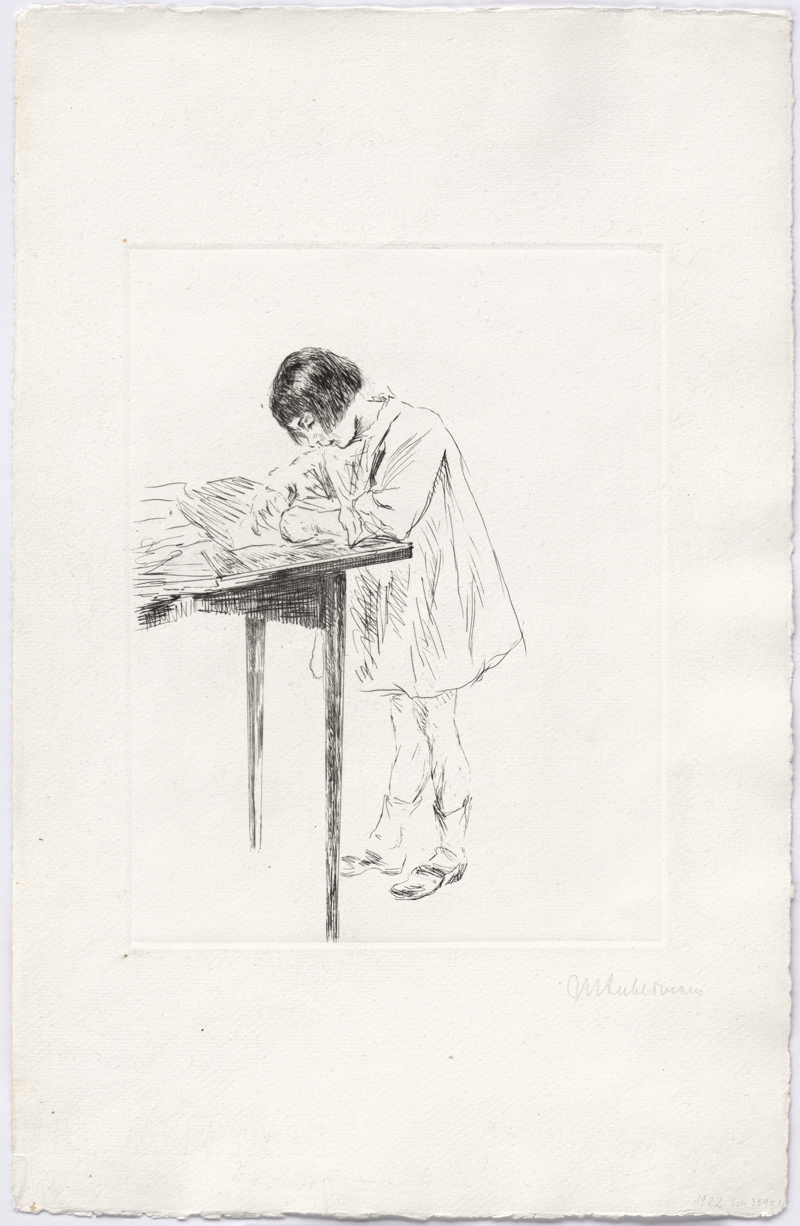 Lot 8072, Auction 127, Liebermann, Max, Stehend schreibendes Kind