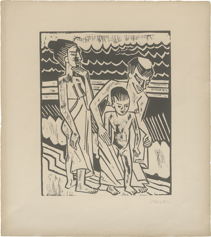 Lot 8100, Auction 127, Pechstein, Hermann Max, Badende mit Kind