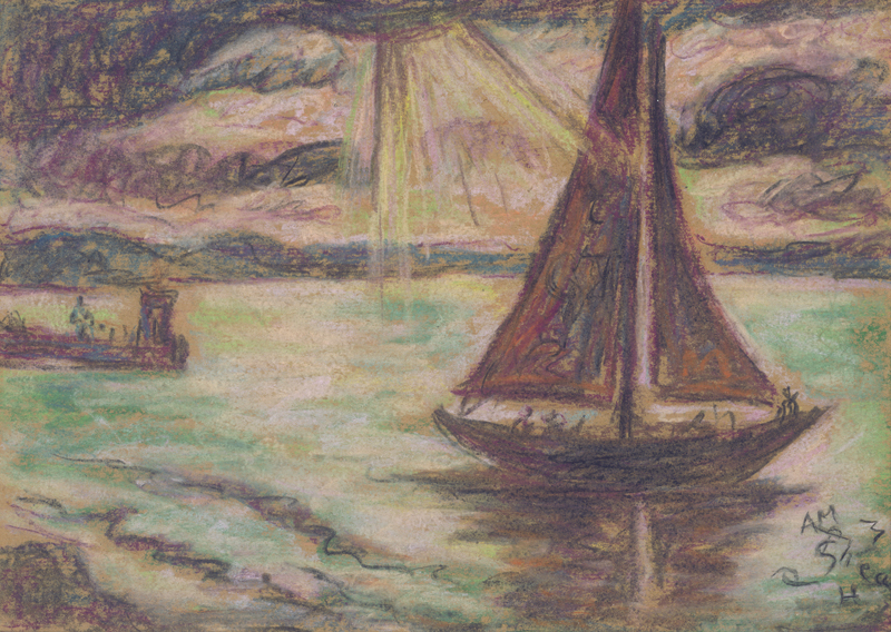 Lot 8110, Auction 127, Schleusner, Thea, Segler an der Nordküste