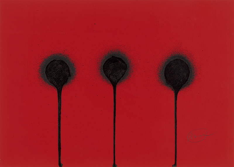 Lot 8273, Auction 127, Piene, Otto, Ohne Titel (rot/schwarz)